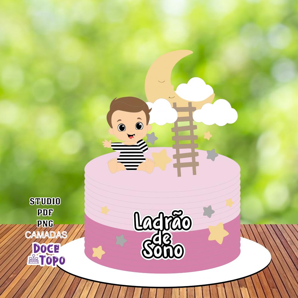 Topo de Bolo Ladrão de Sono 03 Studio/PDF/PNG