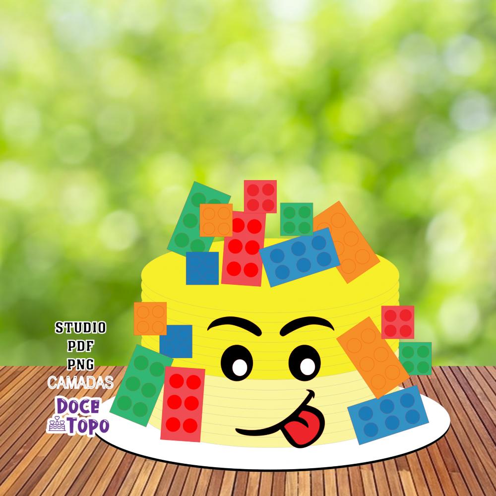 Topo de Bolo Lego 01 Studio/PDF/PNG