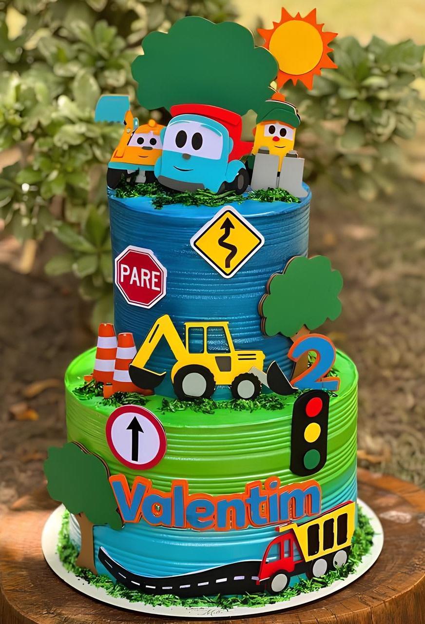 Topo de Bolo Léo o Caminhão 03 Studio/PDF/PNG