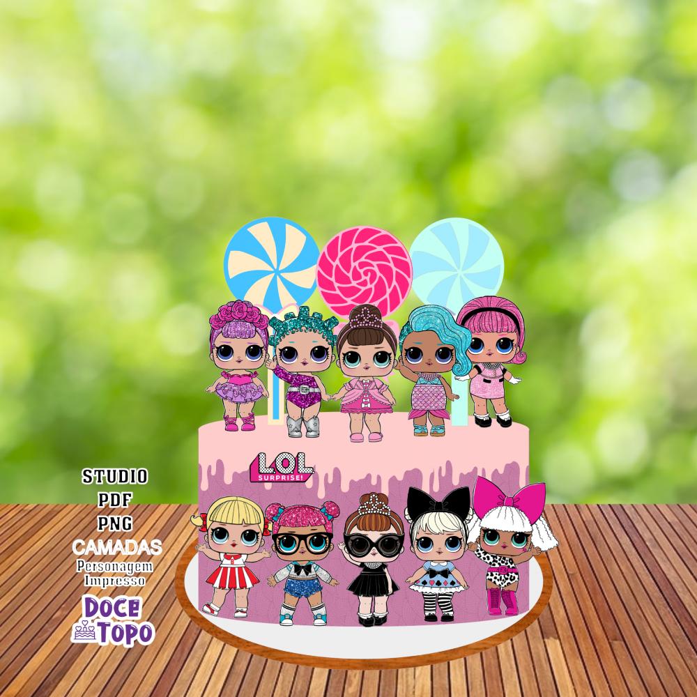 Topo de Bolo LOL Surprise 01 Studio/PDF/PNG