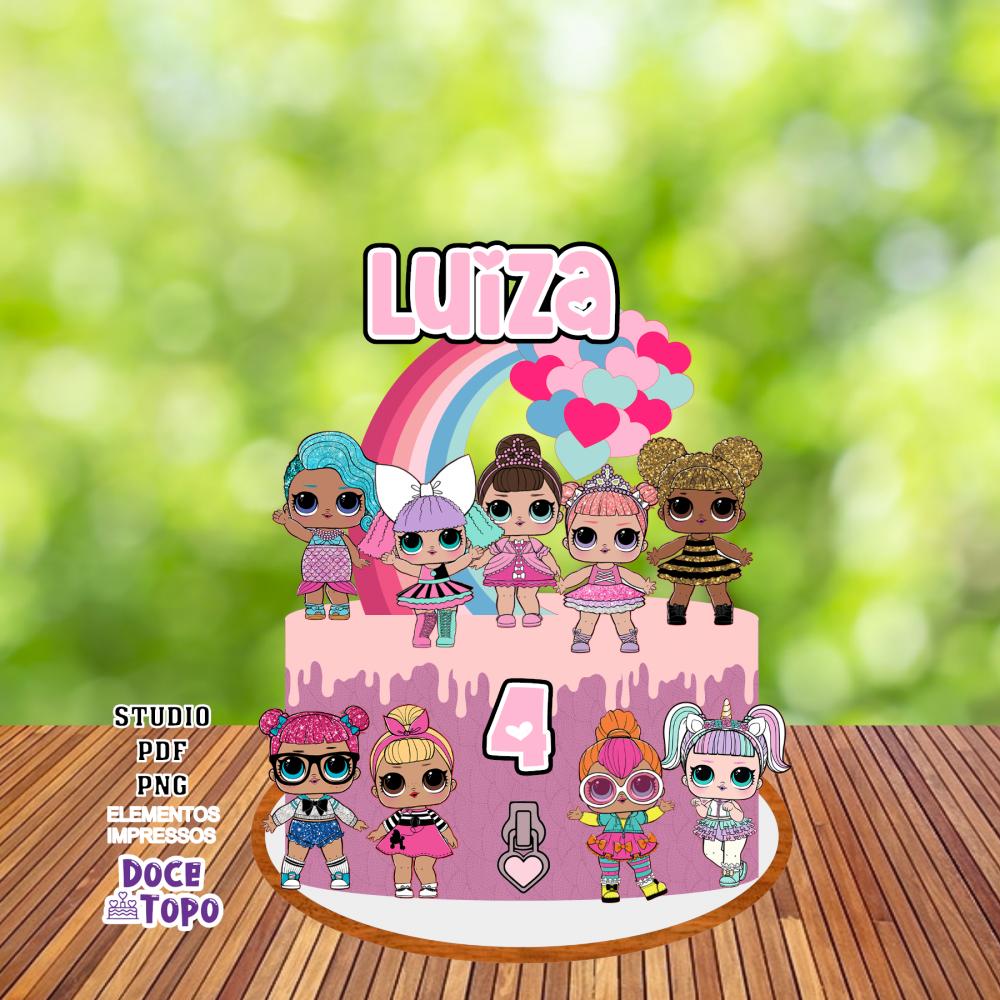 Topo de Bolo LOL Surprise 02 Studio/PDF/PNG