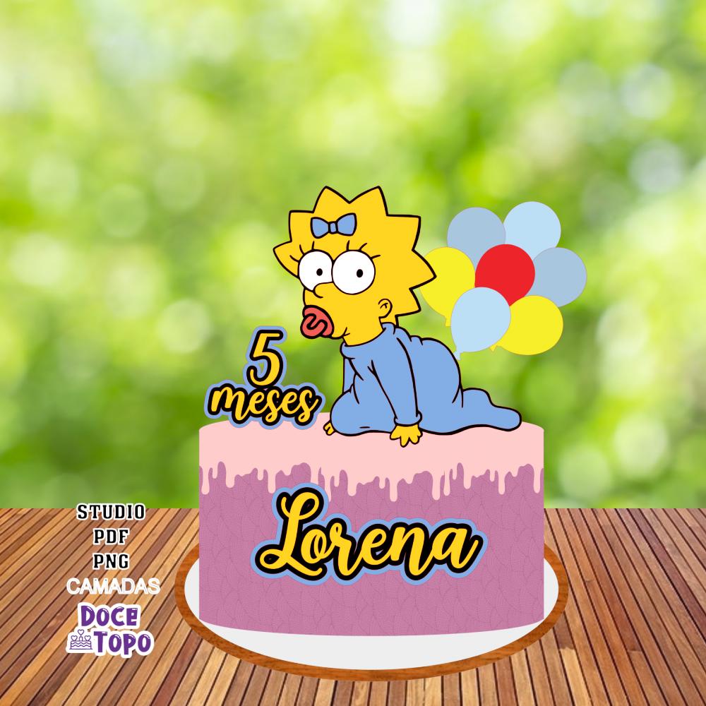 Topo de BoloMaggie Simpson 01 Studio/PDF/PNG