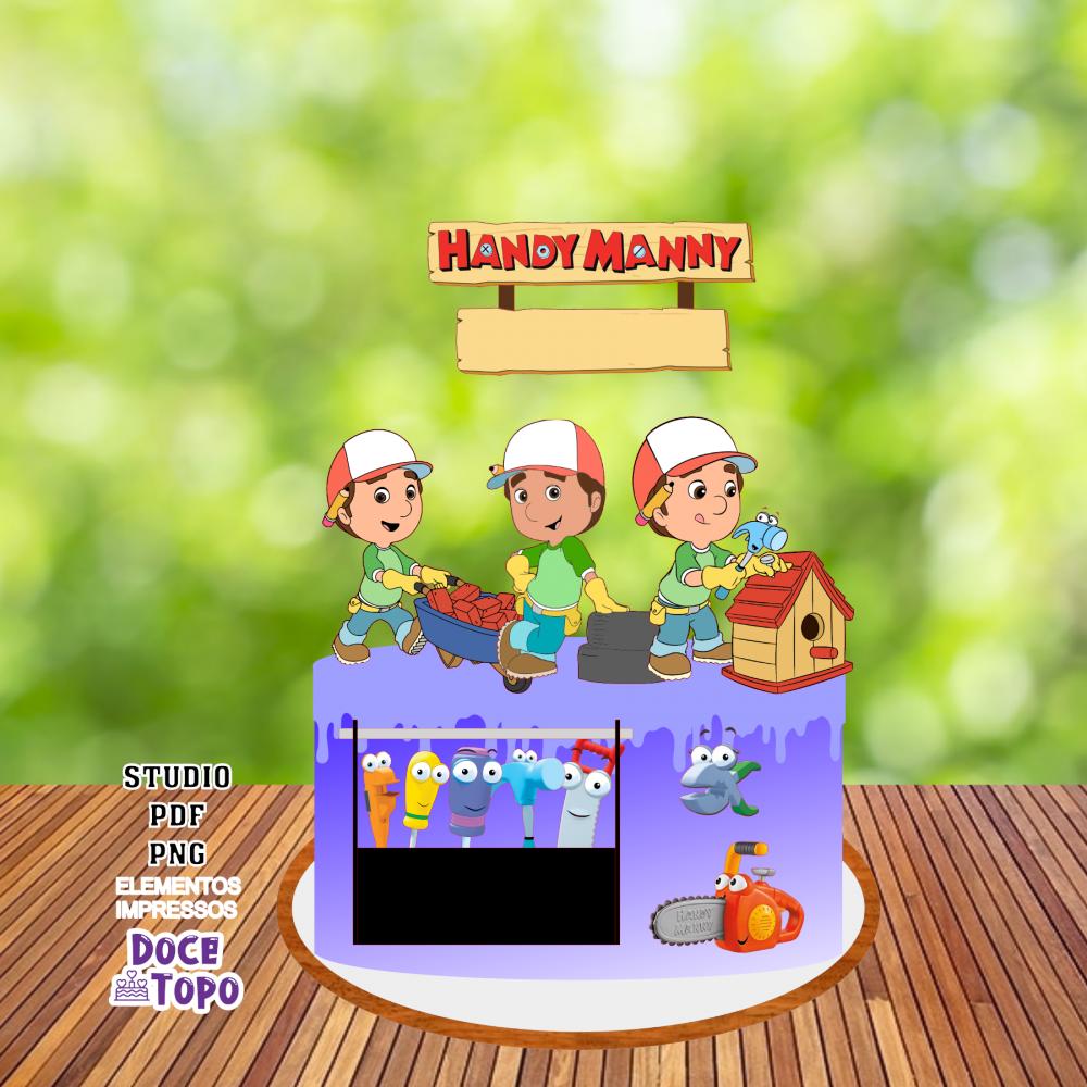 Topo de Bolo Manny, Mãos a Obra Studio/PDF/PNG