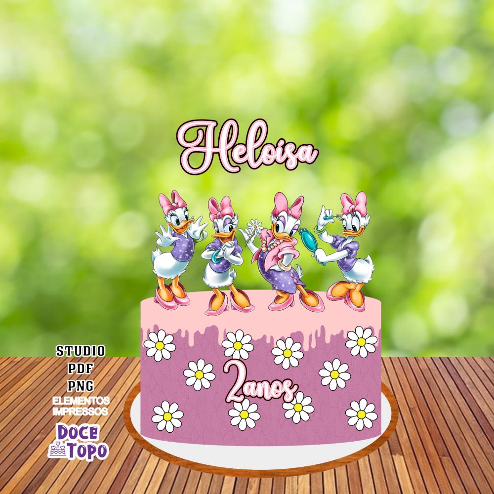 Topo de Bolo Margarida 01 Studio/PDF/PNG