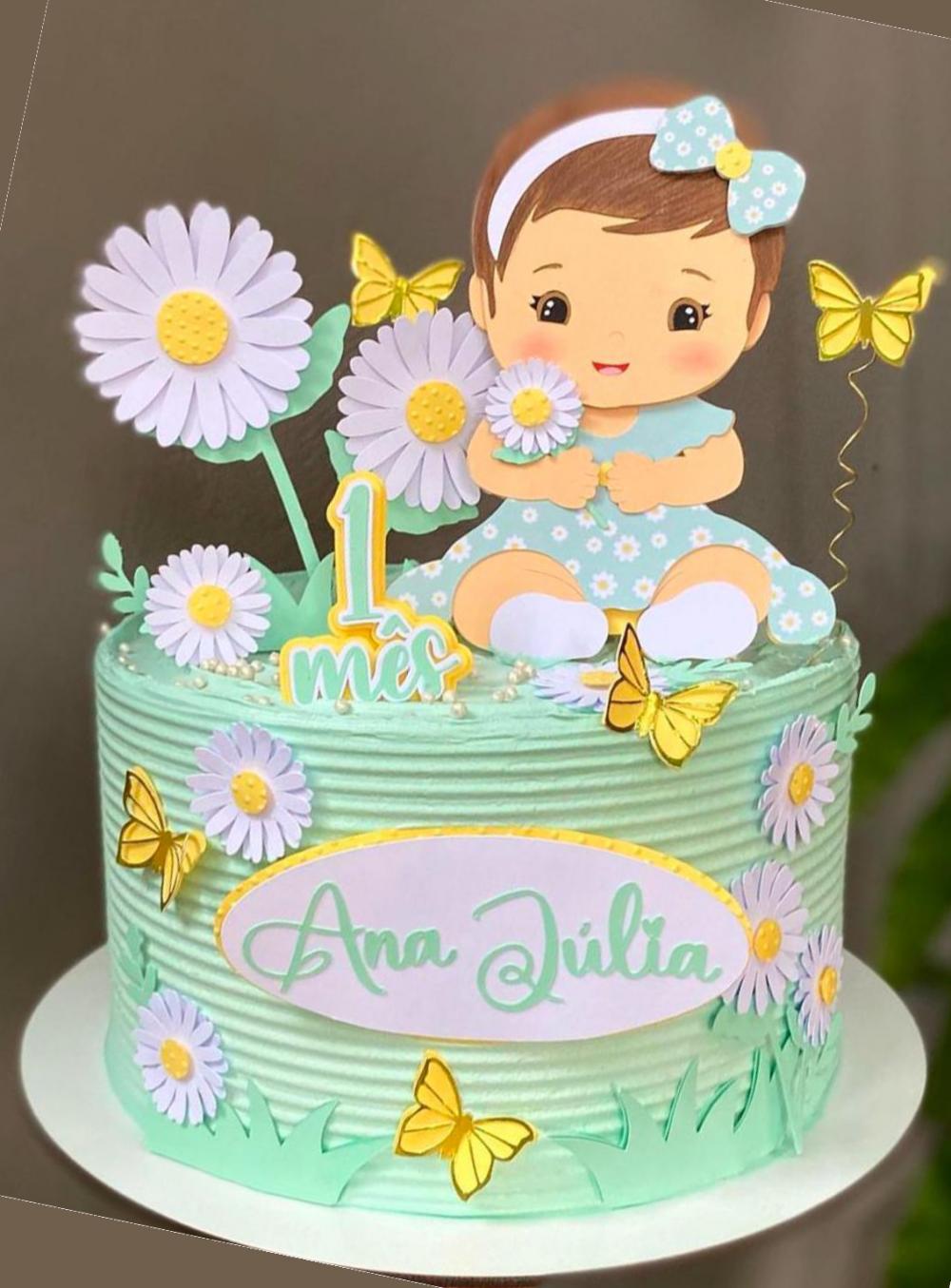 Topo de Bolo Margaridas 02 Studio/PDF/PNG