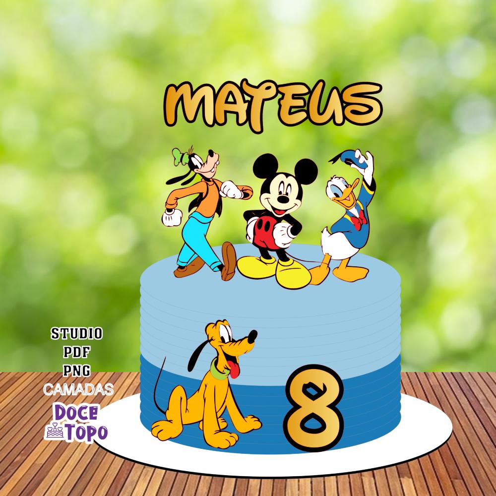 Topo de Bolo Mickey 04 Studio/PDF/PNG