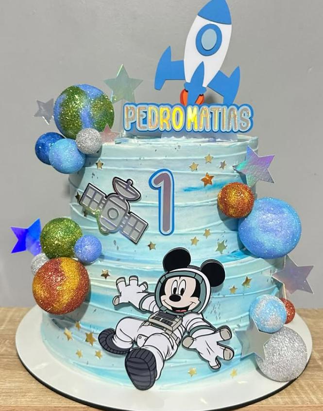 Topo de Bolo Mickey Astronauta 01 Studio/PDF/PNG