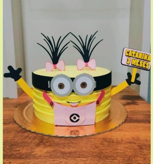 Topo de Bolo Minions 01 Studio/PDF/PNG