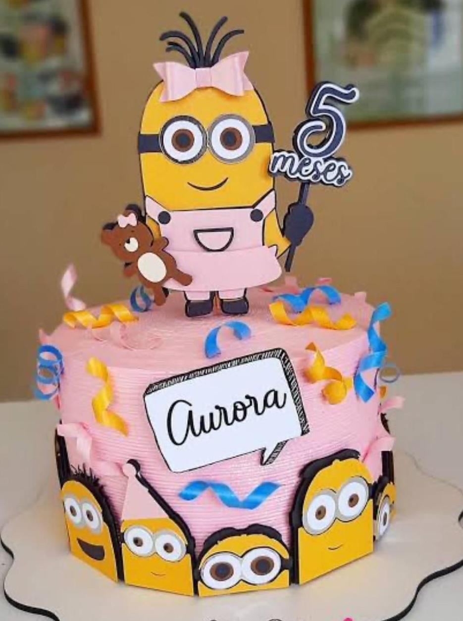 Topo de Bolo Minions 02 Studio/PDF/PNG