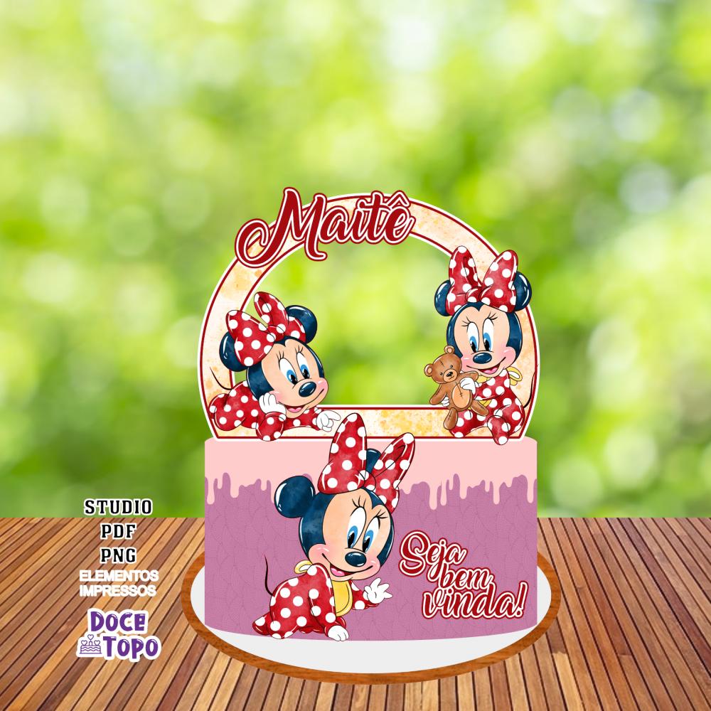 Topo de Bolo Minnie 05 Studio/PDF/PNG