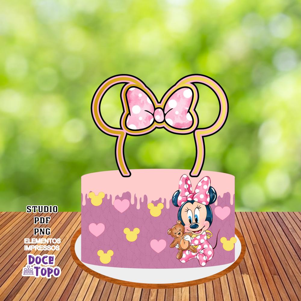 Topo de Bolo Minnie 06 Studio/PDF/PNG