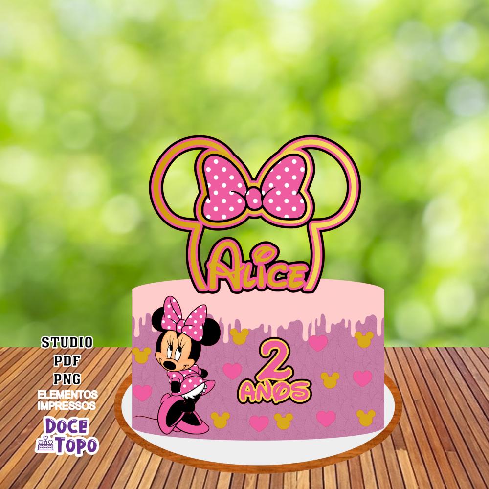 Topo de Bolo Minnie 07 Studio/PDF/PNG