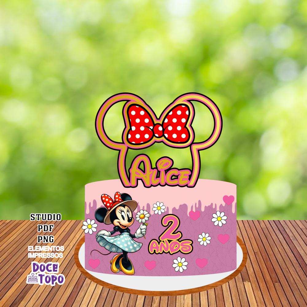 Topo de Bolo Minnie 09 Studio/PDF/PNG
