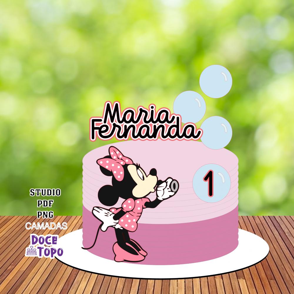 Topo de Bolo Minnie 10 Studio/PDF/PNG