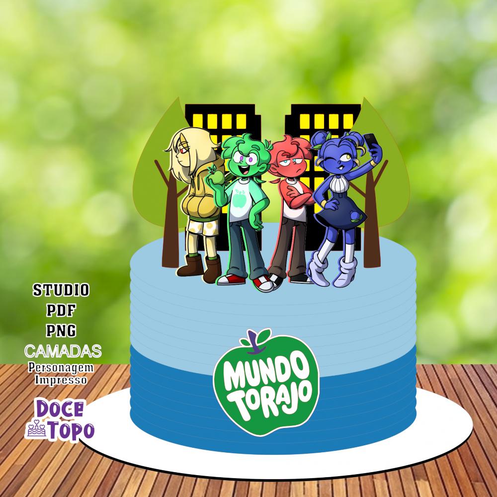 Topo de Bolo Mundo Tojaro 01 Studio/PDF/PNG