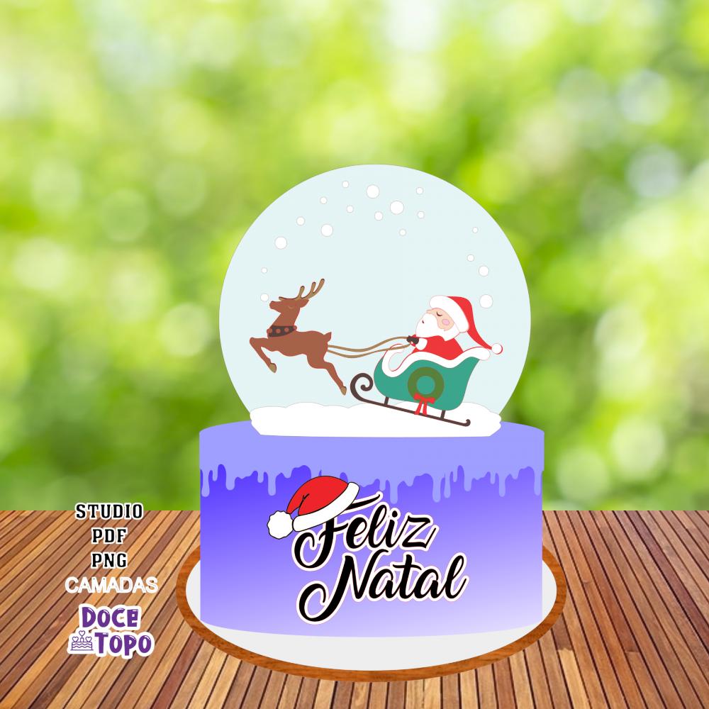 Topo de Bolo Natal 12 Studio/PDF/PNG