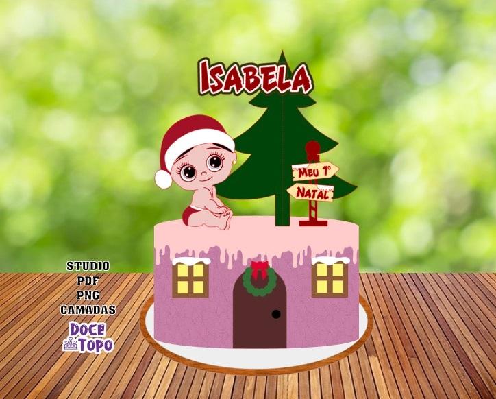 Topo de Bolo Natal 14 Studio/PDF/PNG