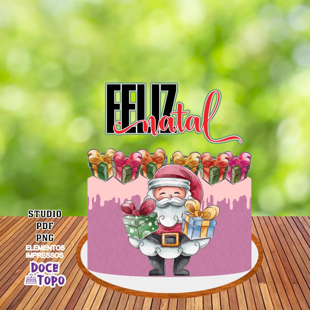 Topo de Bolo Natal 18 Studio/PDF/PNG