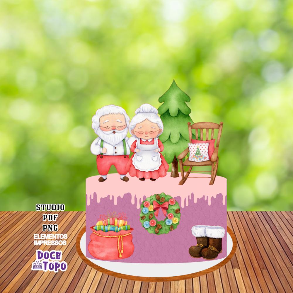 Topo de Bolo Natal 19 Studio/PDF/PNG