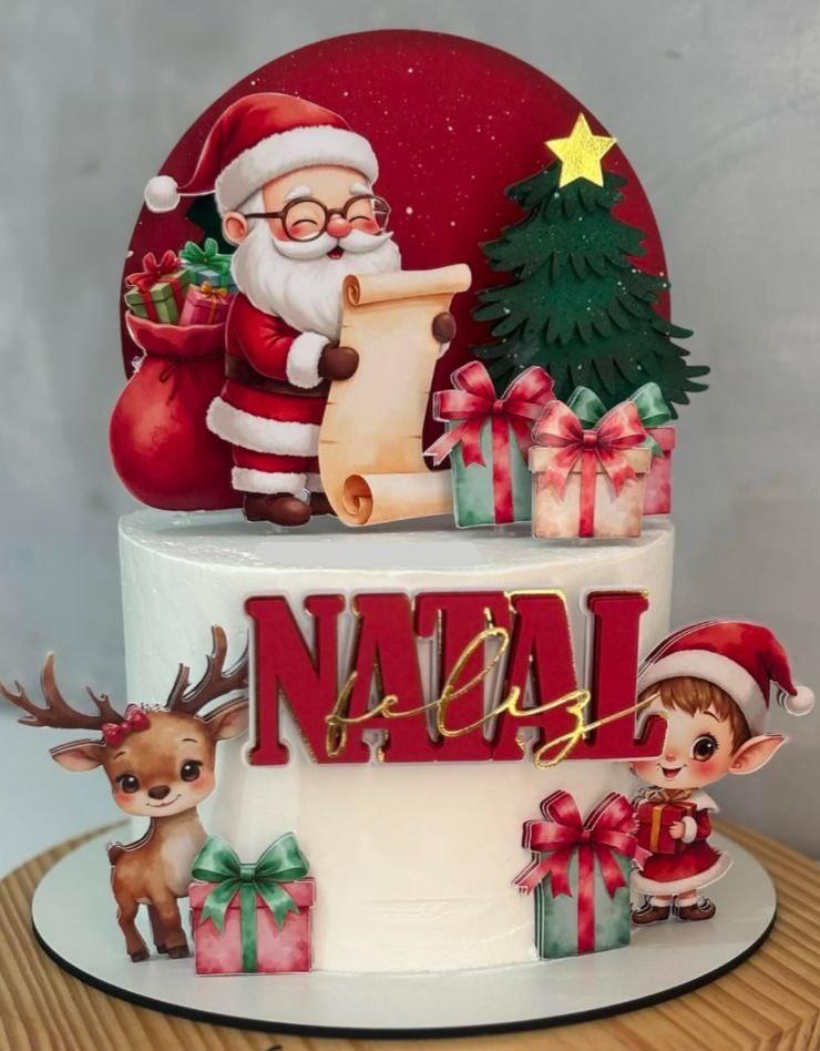 Topo de Bolo Natal 56 Studio/PDF/PNG