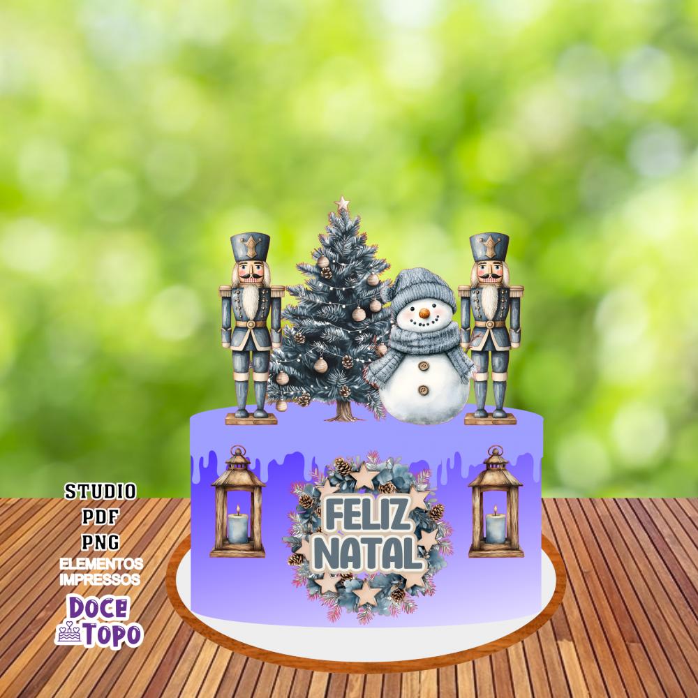 Topo de Bolo Natal Quebra Nozes 01 Studio/PDF/PNG