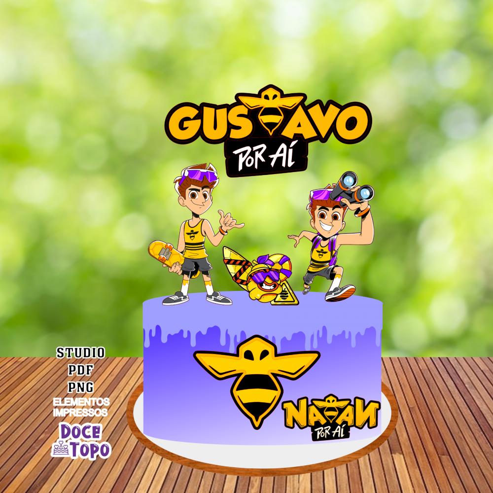 Topo de Bolo Natan Por Aí 01 Studio/PDF/PNG