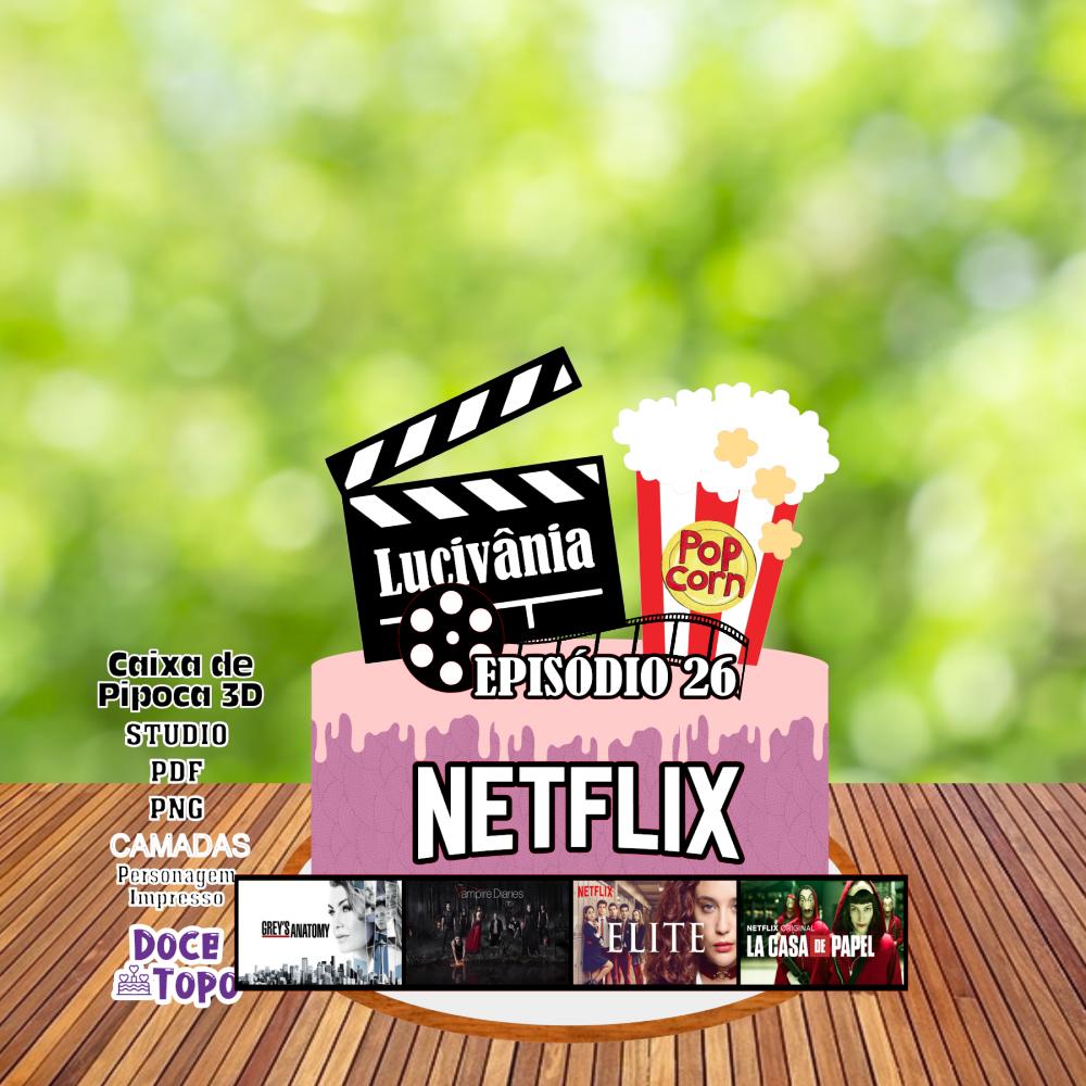 Topo de Bolo Netflix 01 Studio/PDF/PNG