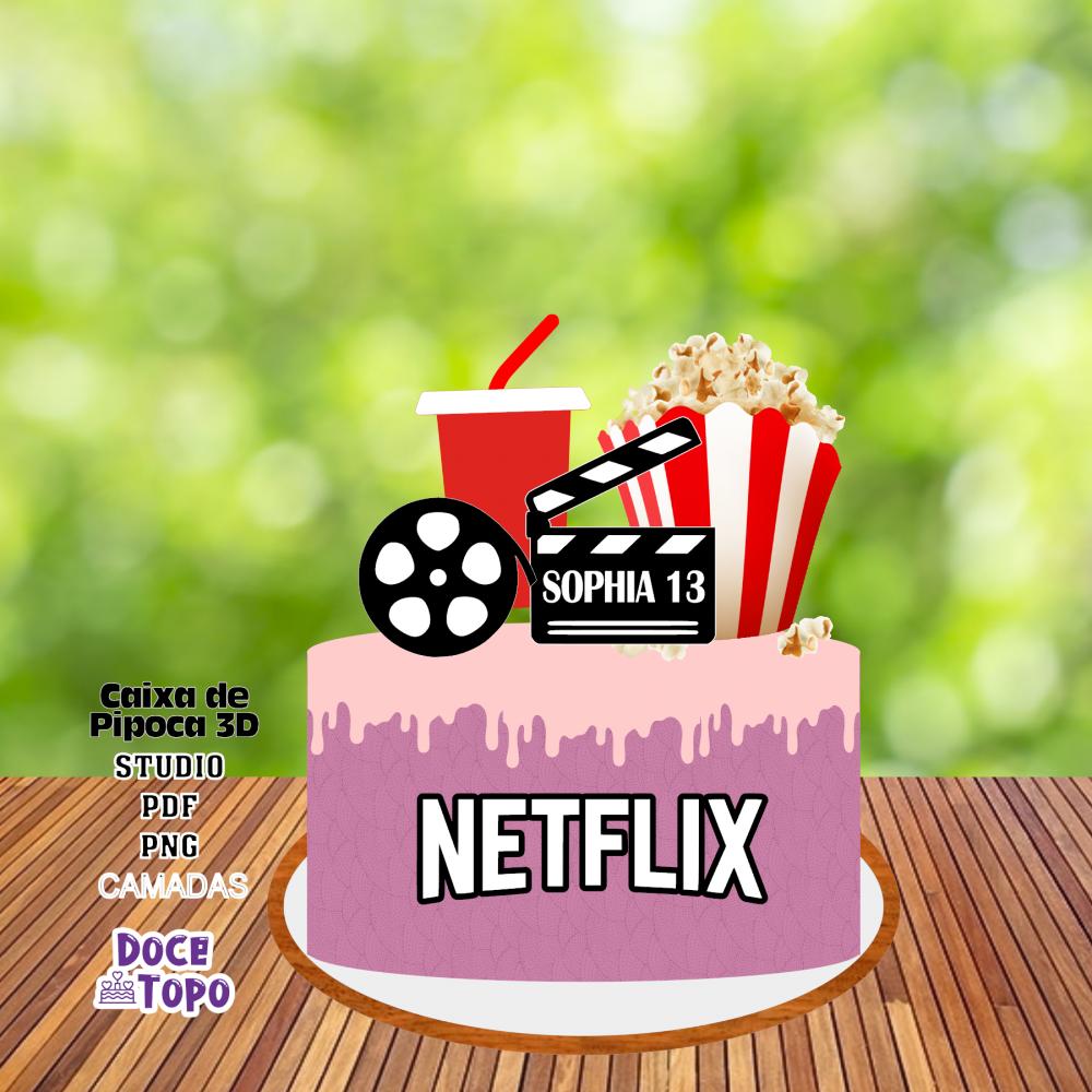 Topo de Bolo Netflix 02 Studio/PDF/PNG