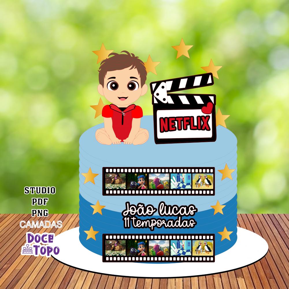 Topo de Bolo Netflix 03 Studio/PDF/PNG