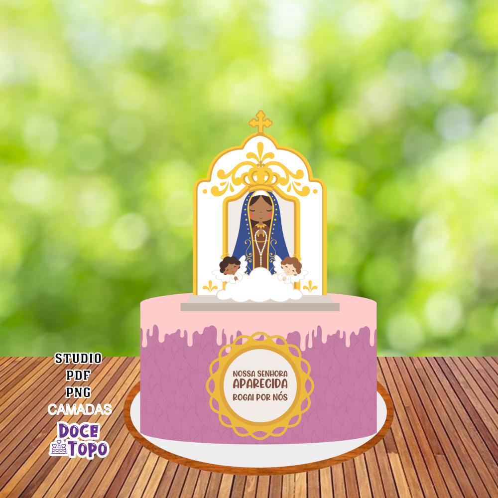 Topo de Bolo Nossa Senhora Aparecida 02 Studio/PDF/PNG