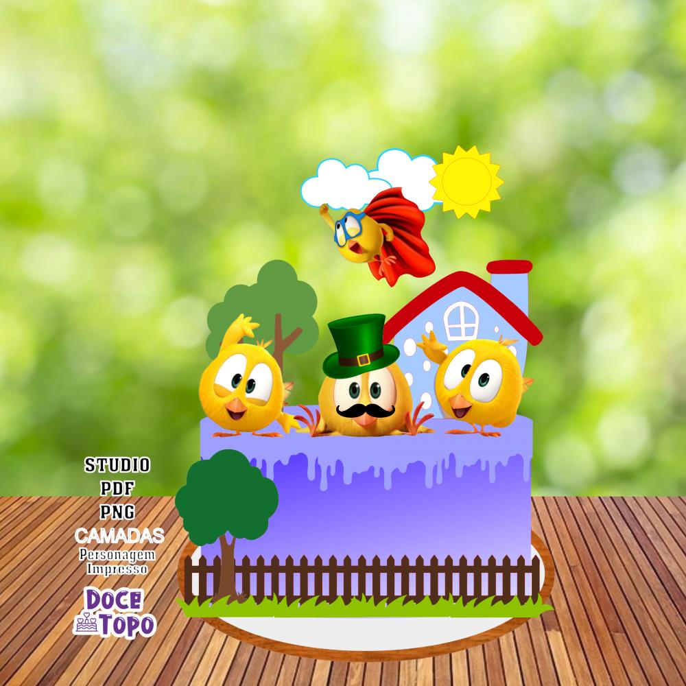 Topo de Bolo Onde está Chicky Studio/PDF/PNG