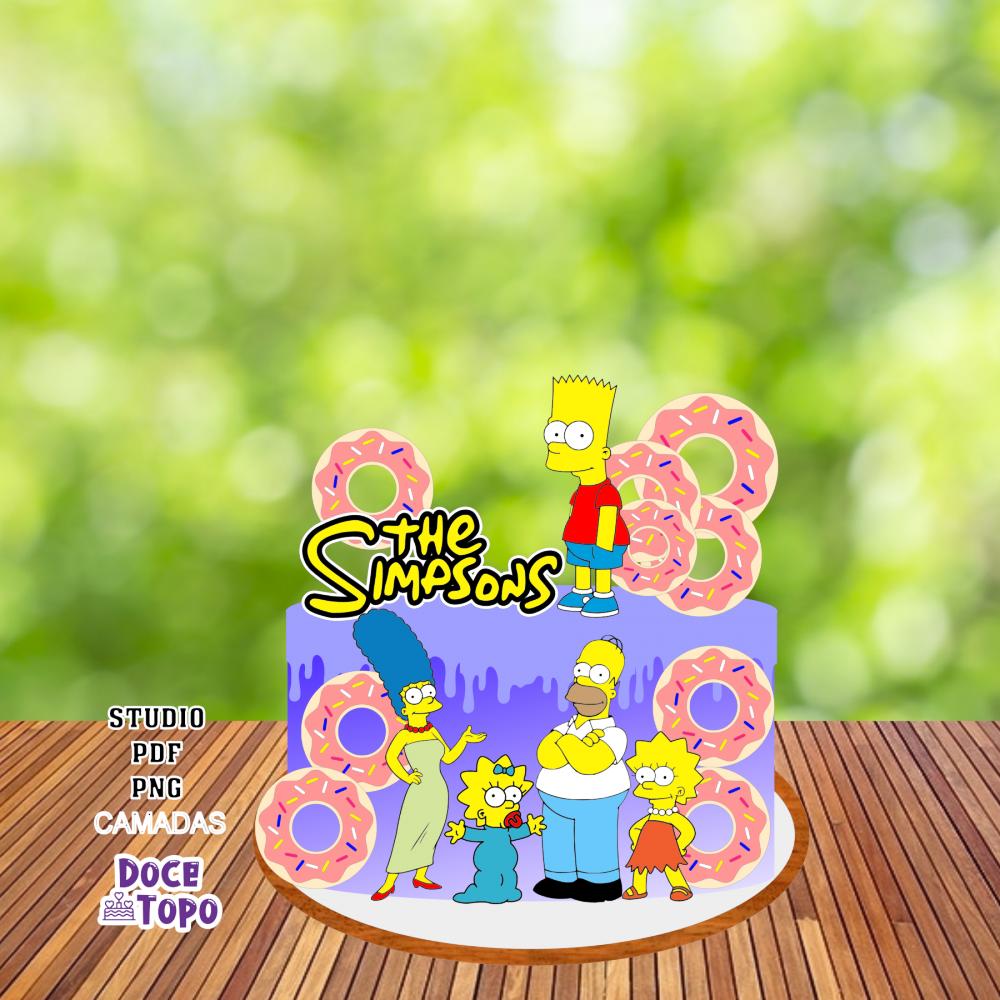 Topo de Bolo Os Simpsons 01 Studio/PDF/PNG
