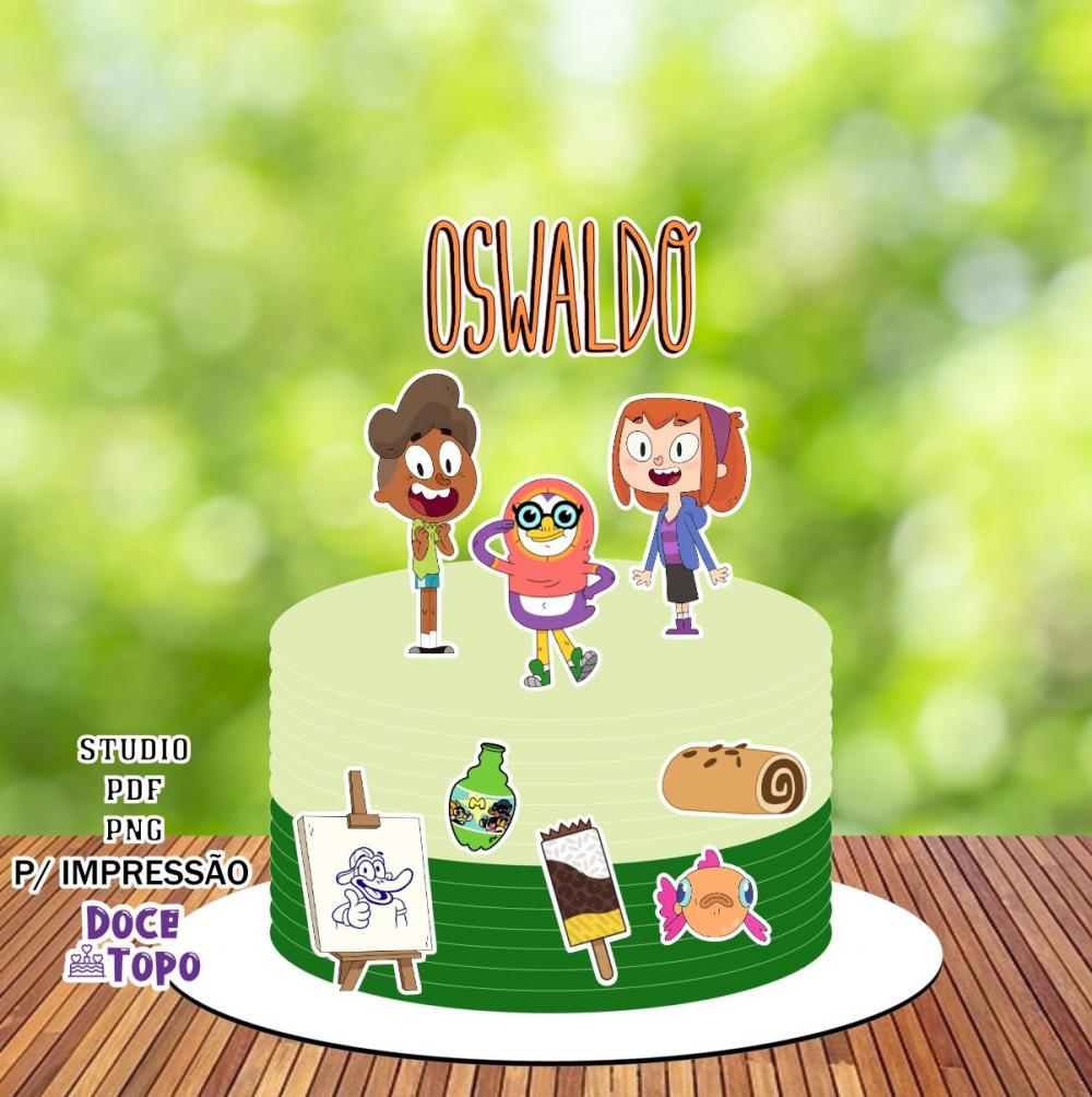 Topo de Bolo Oswaldo Studio/PDF/PNG