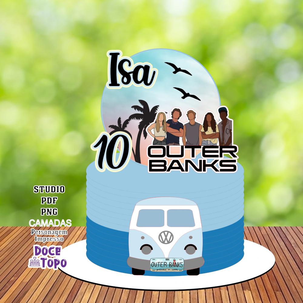 Topo de Bolo Outer Banks 01 Studio/PDF/PNG