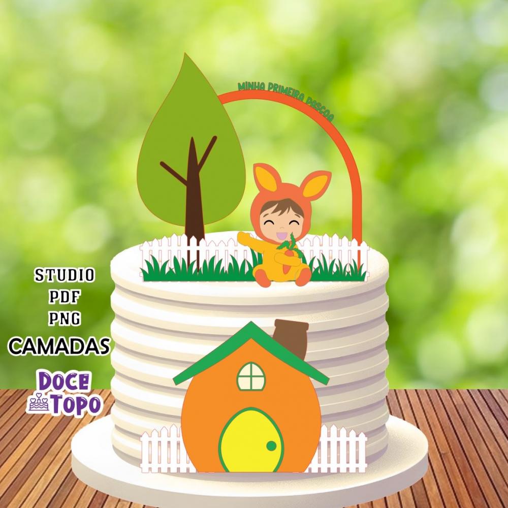 Topo de Bolo Páscoa 08 Studio/PDF/PNG