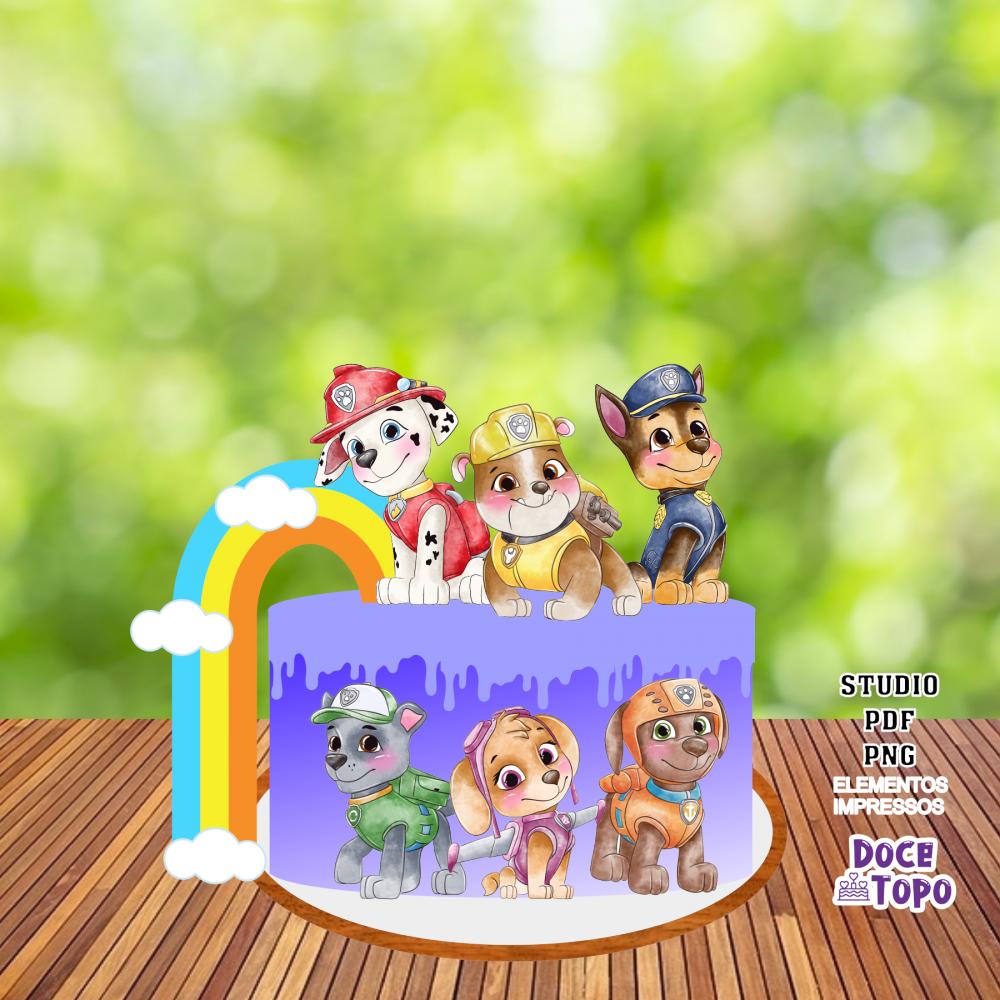 Topo de Bolo Patrulha Canina 03 Studio/PDF/PNG