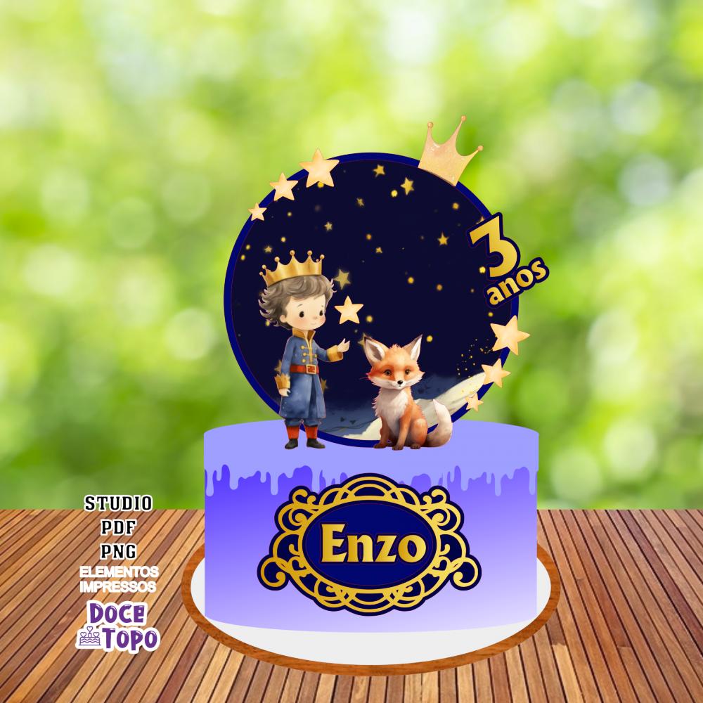 Topo de Bolo Pequeno Príncipe 01 Studio/PDF/PNG