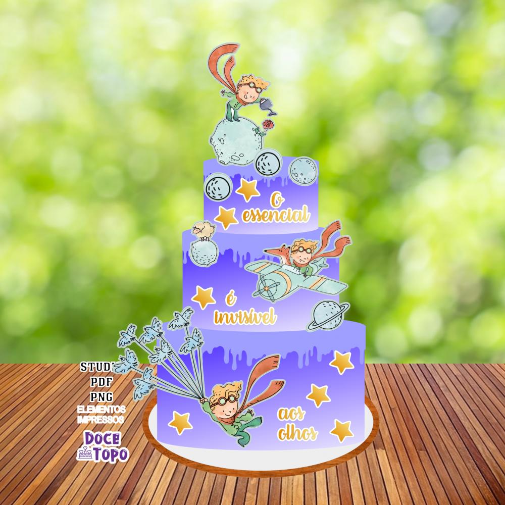 Topo de Bolo Pequeno Príncipe 04 Studio/PDF/PNG