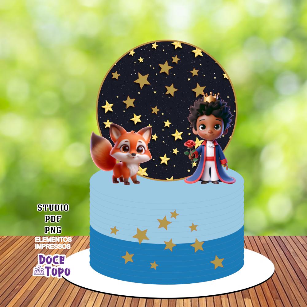 Topo de Bolo Pequeno Príncipe 05 Studio/PDF/PNG