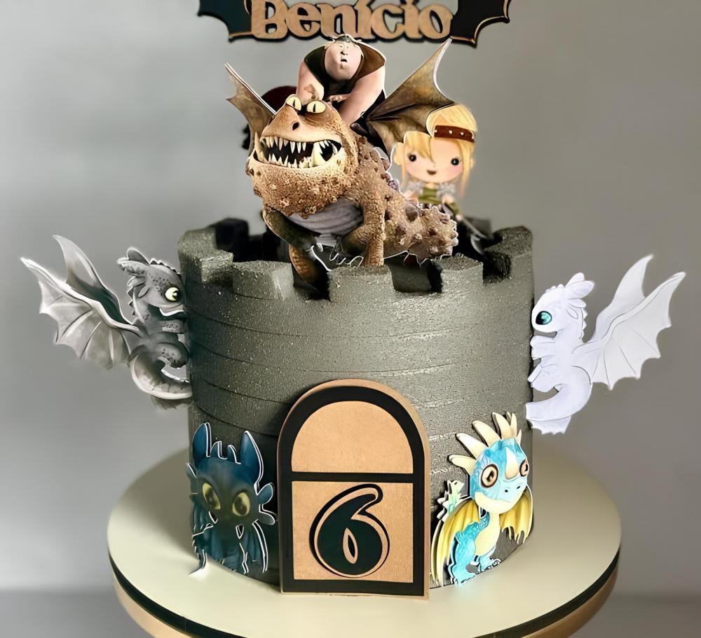 Topo de Bolo Como Treinar o seu Dragão 06 Studio/PDF/PNG