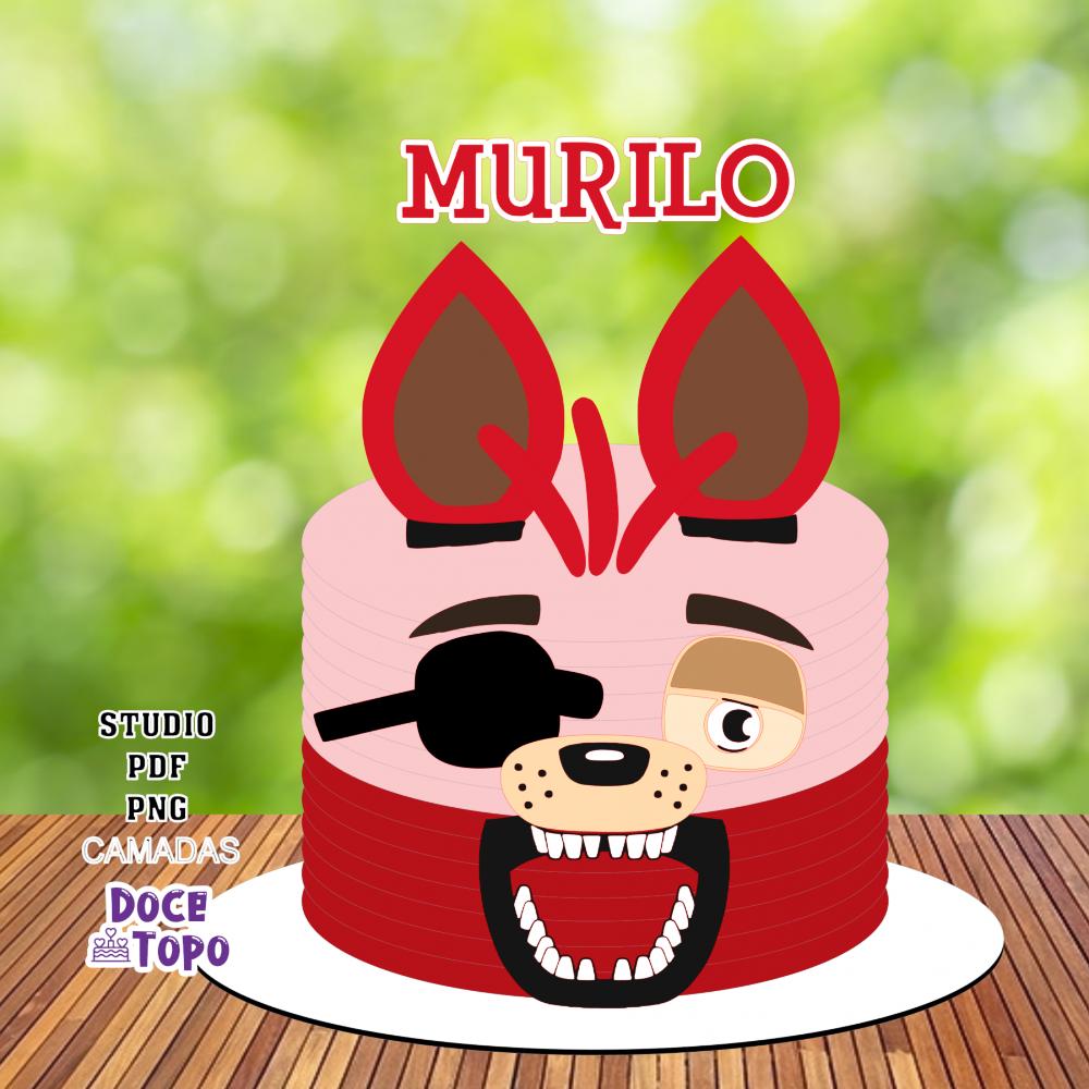 Topo de Bolo Animatronics FNAF 01 Studio/PDF/PNG