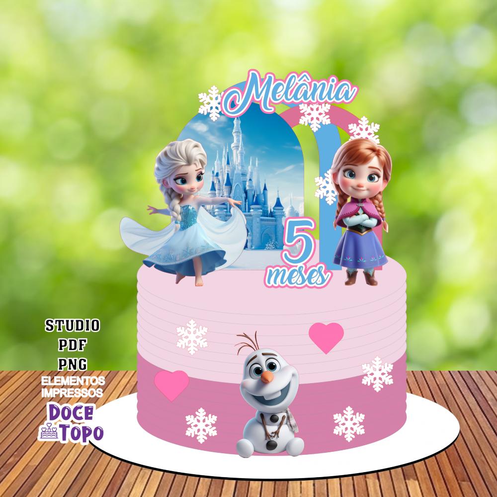 Topo de Bolo Frozen 07 Studio/PDF/PNG