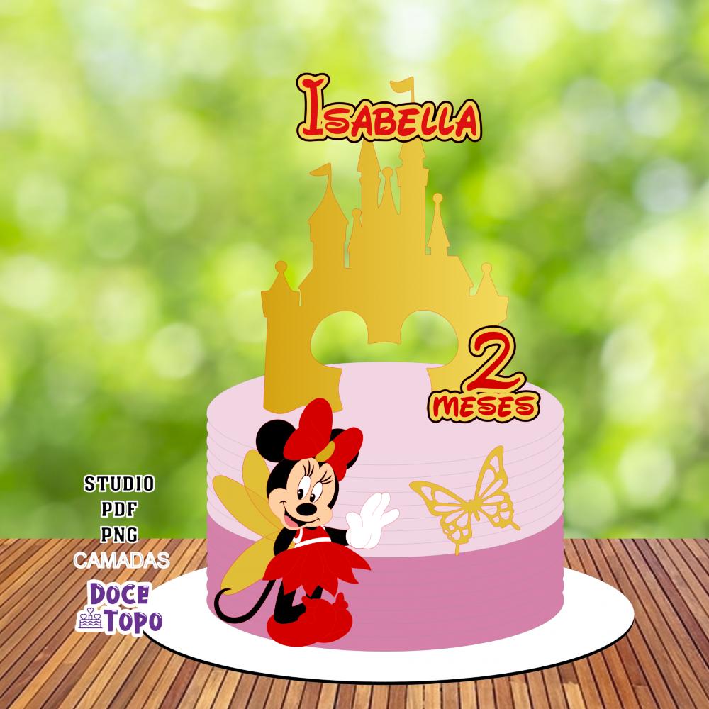 Topo de Bolo Minnie 11 Studio/PDF/PNG