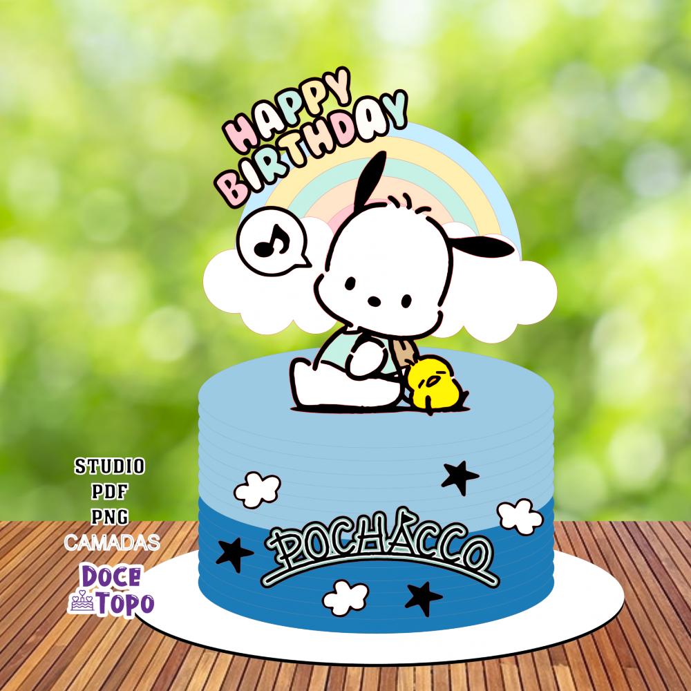 Topo de Bolo Pochacco 01 Studio/PDF/PNG
