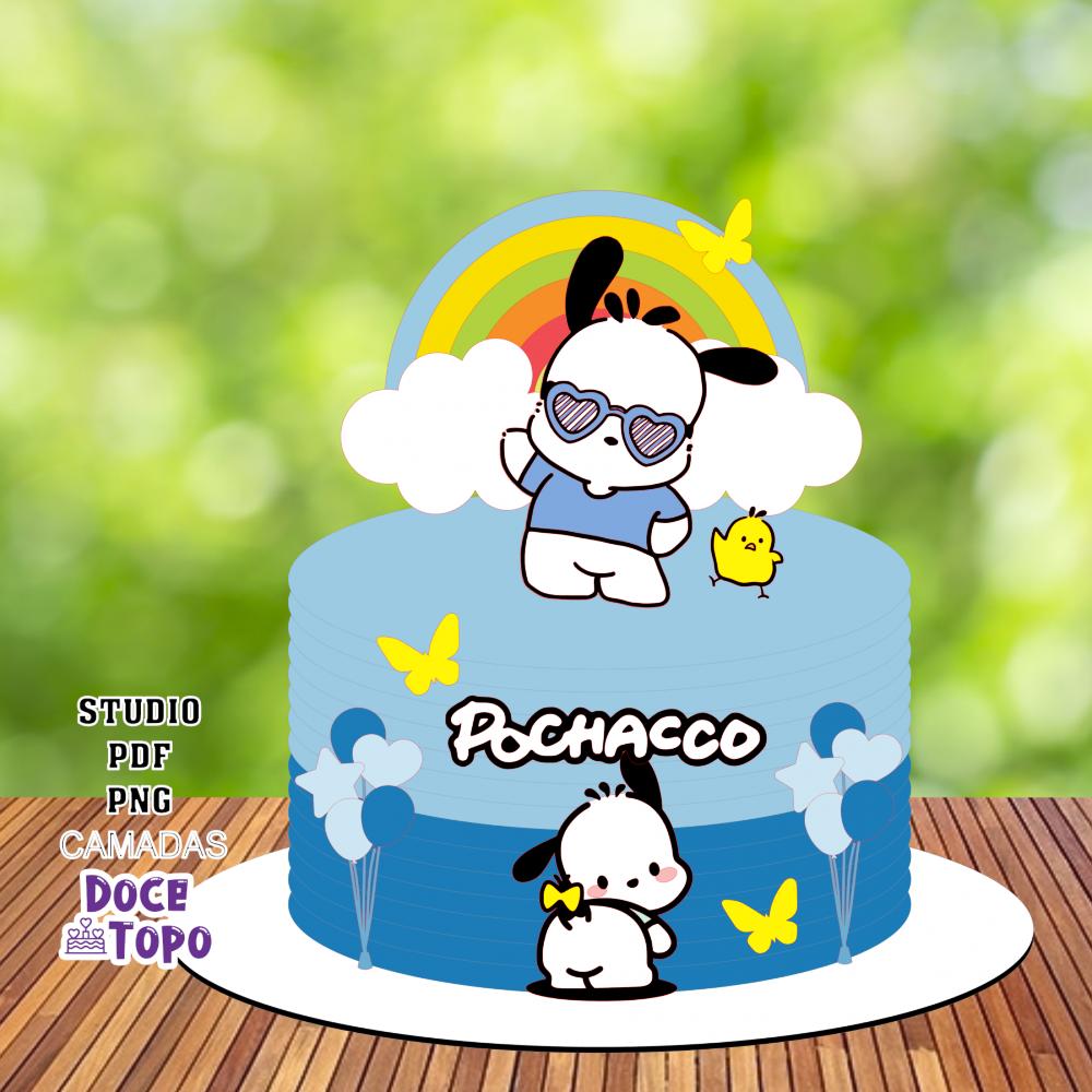 Topo de Bolo Pochacco 02 Studio/PDF/PNG