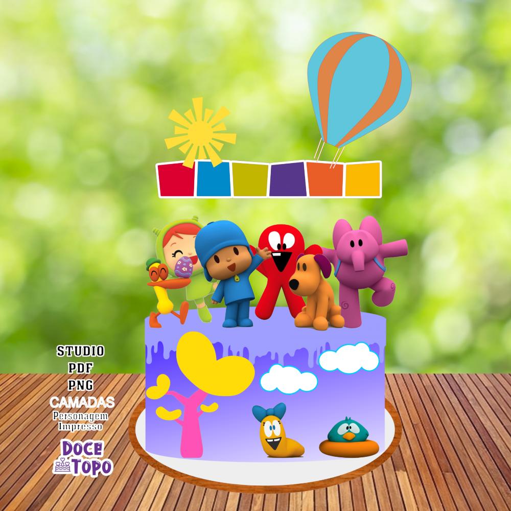 Topo de Bolo Pocoyo 01 Studio/PDF/PNG