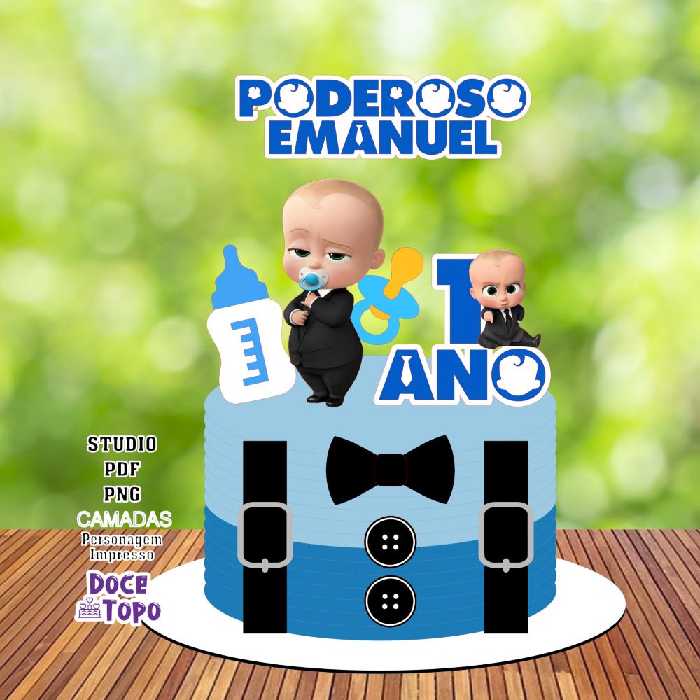 Topo de Bolo O Poderoso Chefinho 02 Studio/PDF/PNG