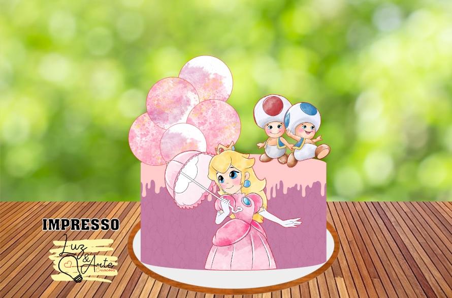 Topo de Bolo Princesa Peach 01 Studio/PDF