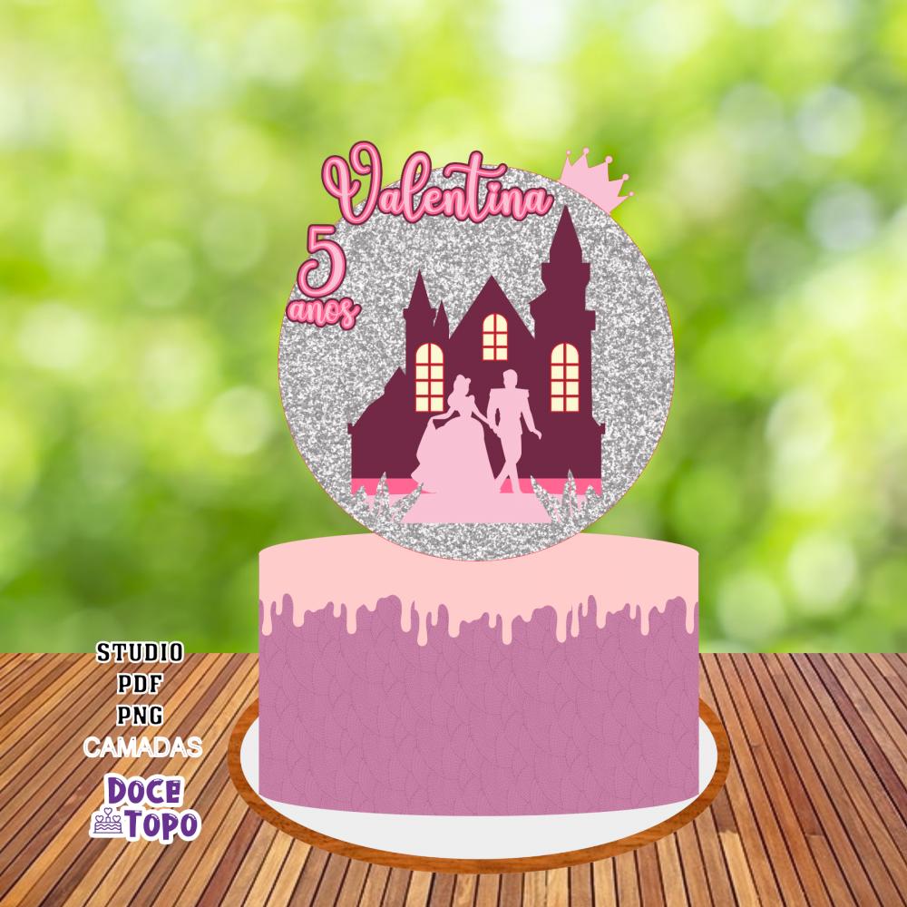 Topo de Bolo Princesas Disney 02 Studio/PDF/PNG