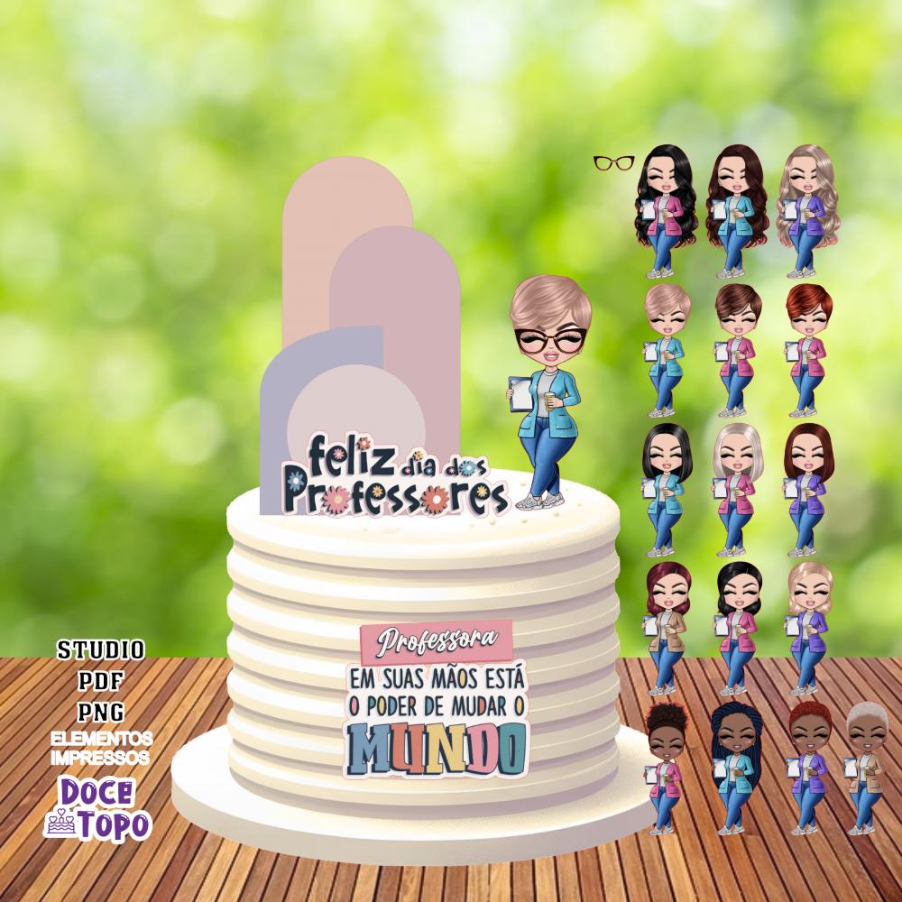 Topo de Bolo Professores 02 Studio/PDF/PNG